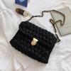 Bolsas de Mão Femininas da Moda Bolsa de Tecido Alça de Crochê Casual Ombro Transversal Clutch