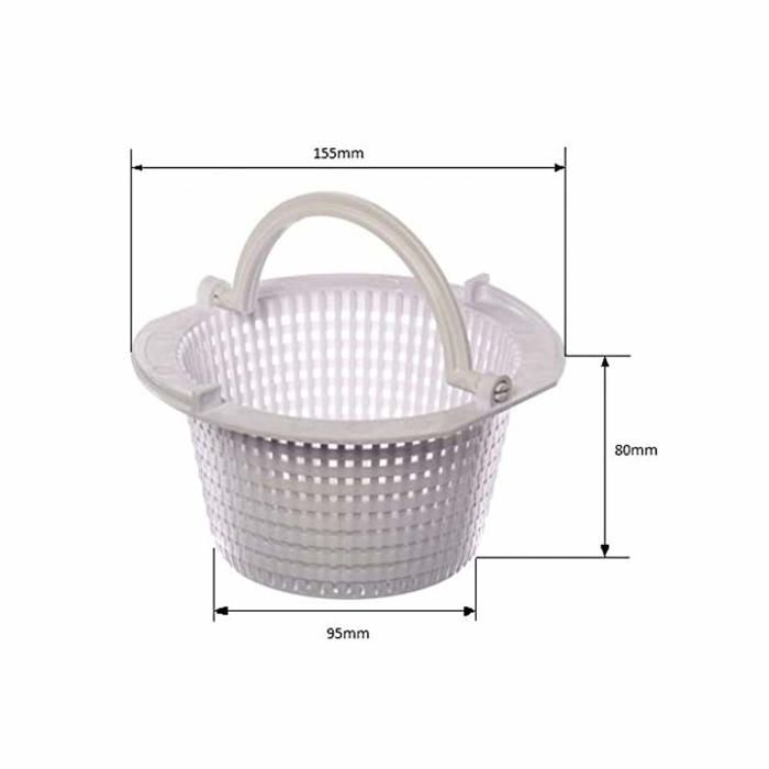 Panier de skimmer pour piscine enterrée avec poignée – filtre de remplacement en polypropylène