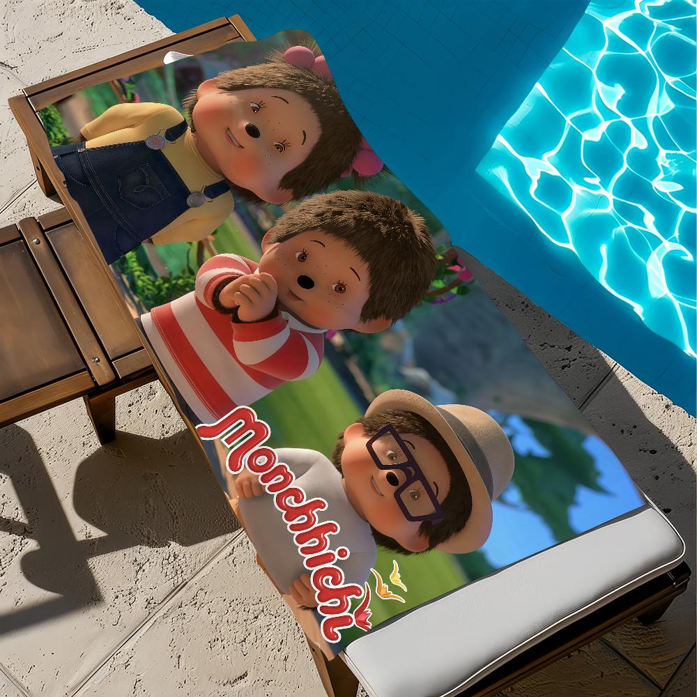 Cartoon M-Monchhichi-S Towel Beach Bath Quick-Drying Lightweight Portable Sauna Camping Swim Pool Travel