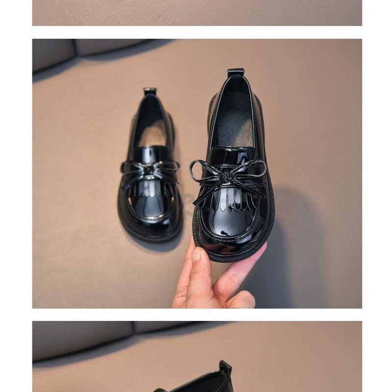 Malé boty pro dívky Jaro a podzim Nové dětské boty s měkkou podrážkou Princeznovské boty Velká dívka Děti Černá Jedna bota Módní