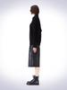 HAUS072C Ebbroidery Point Collar Knit Black