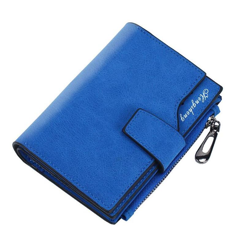 New Women's Wallet PU Leather Short Wallet Made of PU Leather Female Purses Card Holder Foldable Portable Lady Coin Purses