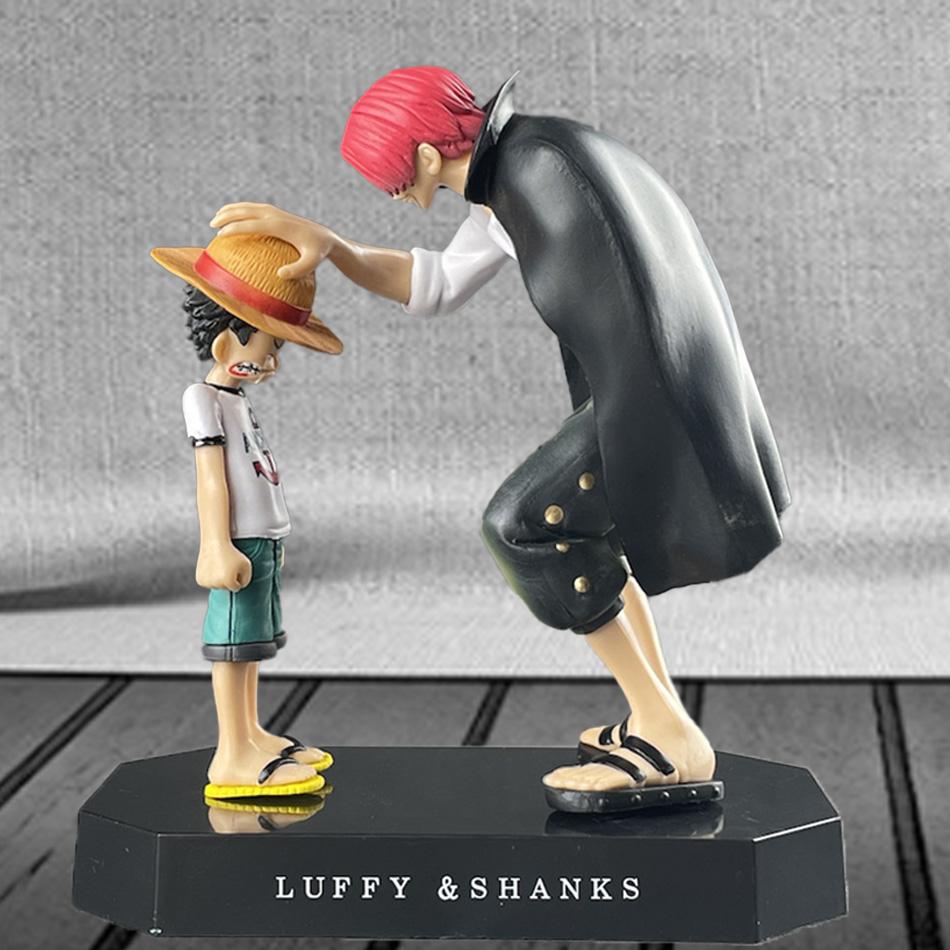 Anime Figure One Piece Luffy Four Emperors Shanks Straw Hat Luffy Action Figure Monkey D Luffy Collection Figure Doll Toys