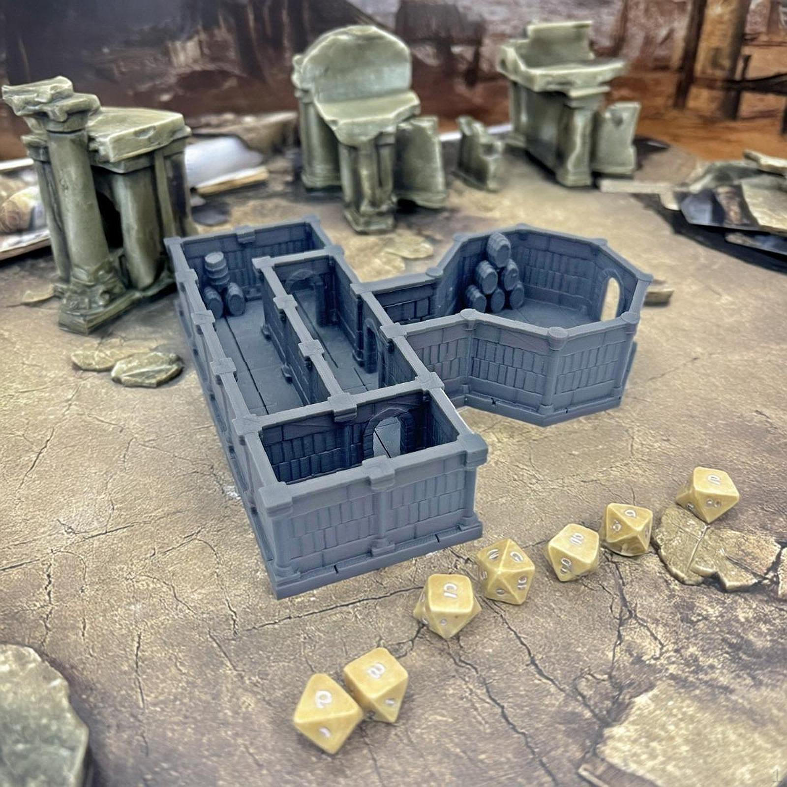Miniature Terrain Architecture Model Miniatureland Tabletop Game Miniatures for Adults серебряный