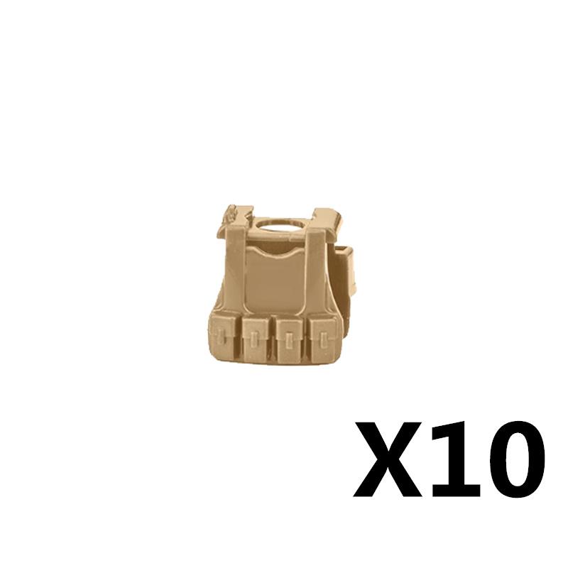 MOC Militärfigur Zubehör Bausteine Alpha SWAT Helm Weste Rucksack Knieschoner Nachtsichtgeräte Steine Spielzeug K017