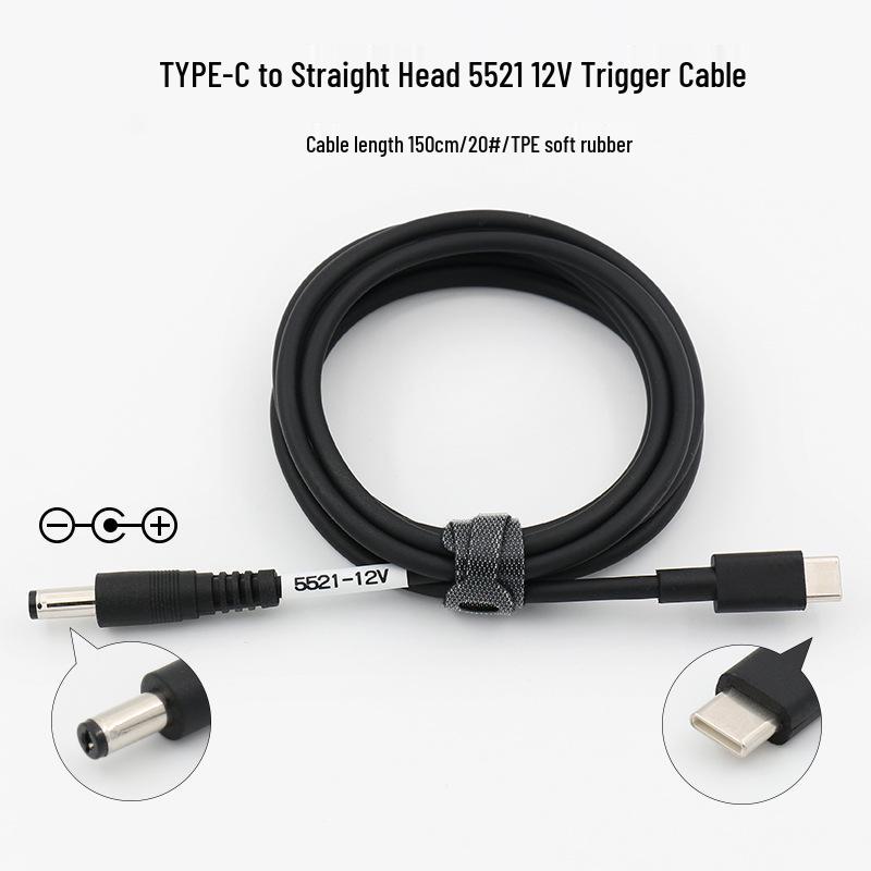 PD Trigger Activation Cable Type-C to DC5521 for 12V Devices