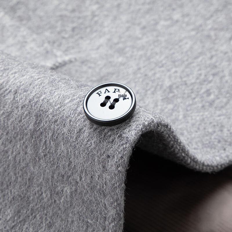 FAPAI Men's Merino Wool Detachable Down Liner Winter Overcoat