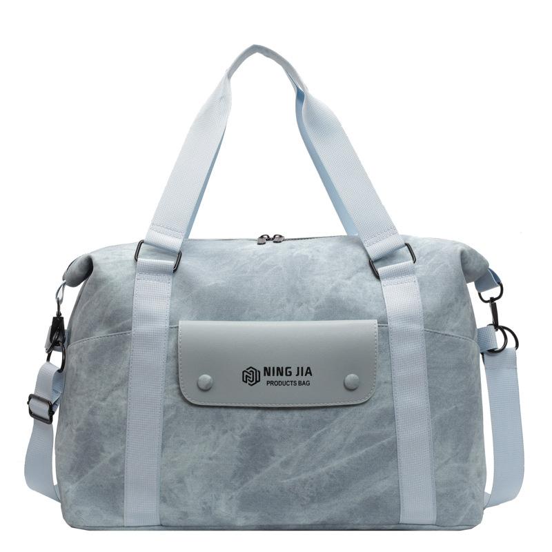 Large capacity portable travel bag, light fashion messenger sports fitness bag, trendy casual boarding storage bag