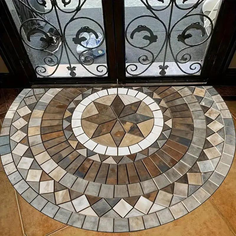 60*90cm Stone Pattern Door Mat, Machine Washable Non-Slip Mat, and Scratch-Resistant Outdoor Doormat with Rock Print Design, Durable Welcome Mat