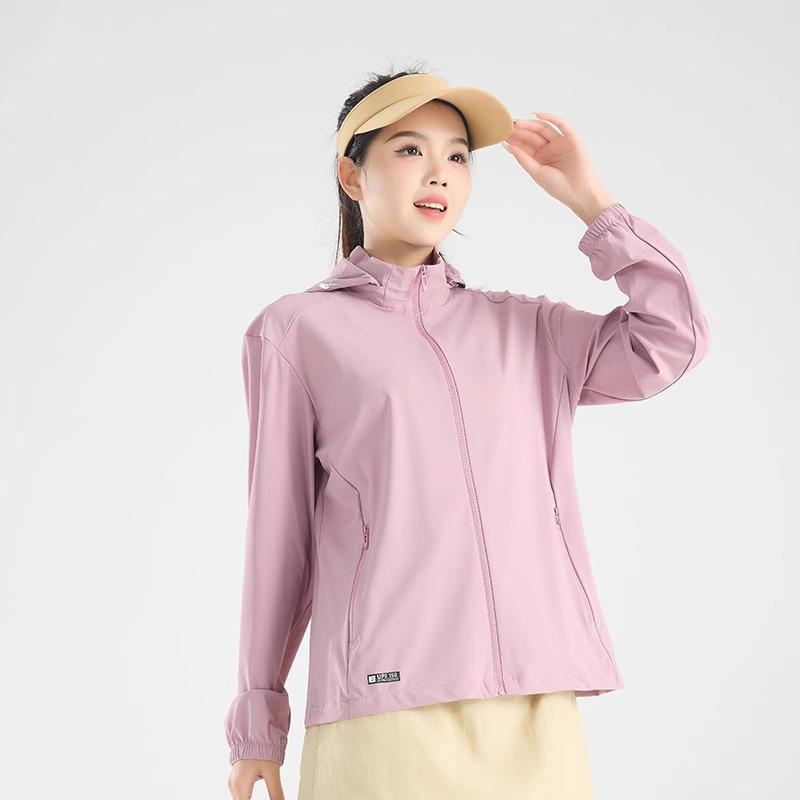 Cool and Breathable Sunscreen Clothes Women's Summer Loose and Light Breathable Hooded Casual Sunscreen Clothes Solid Color Breathable Perspiration