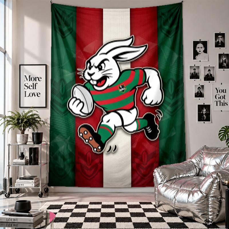 South Sydney Rabbitohs Wall Tapestry Home Decor Wall Hanging Cloth for Bedroom Living Room Background