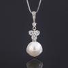 Jewelry Zircon Micro Inlaid Women's Light Luxury Fashionable Pearl Pendant Set Design Simple Earring Set Holiday Gift