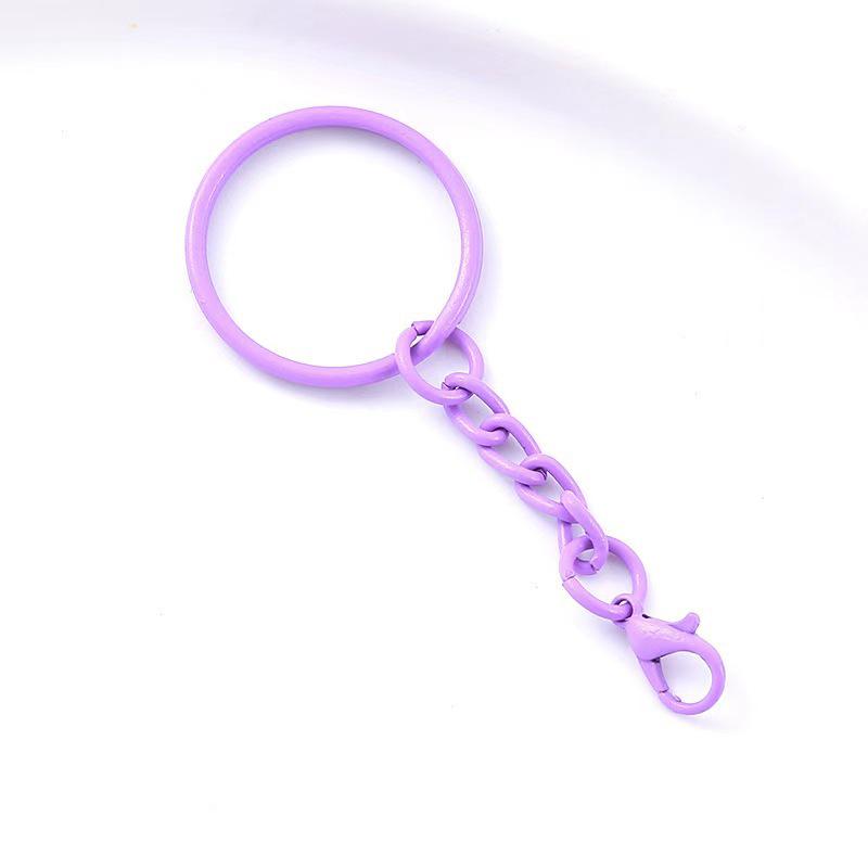 DIY Colorful Enamel Keychain with Lobster Clasp - Creative Jewelry Doll Accessory