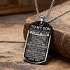 To My Son I Love You Pendant Necklace Stainless Steel Dog Tag Letters Chain Necklaces Gift Jewelry Love Dad Inspiration Kids