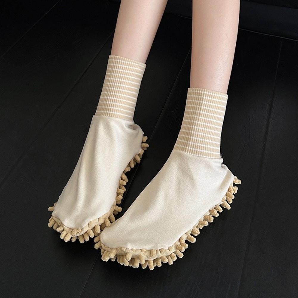 Chenille Sole Washable Sock Mop Absorbent Dusting Socks New Lazy Floor Cleaning Tools Indoor Use