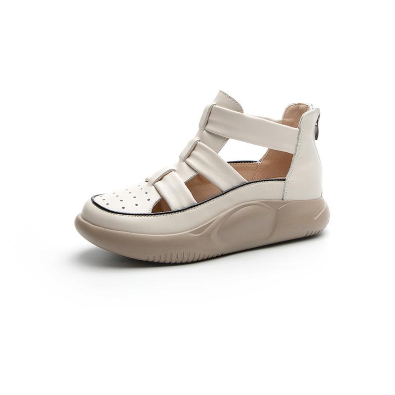 Cool boots, women's shoes, round-toed,thick-soled high-top casual sandals