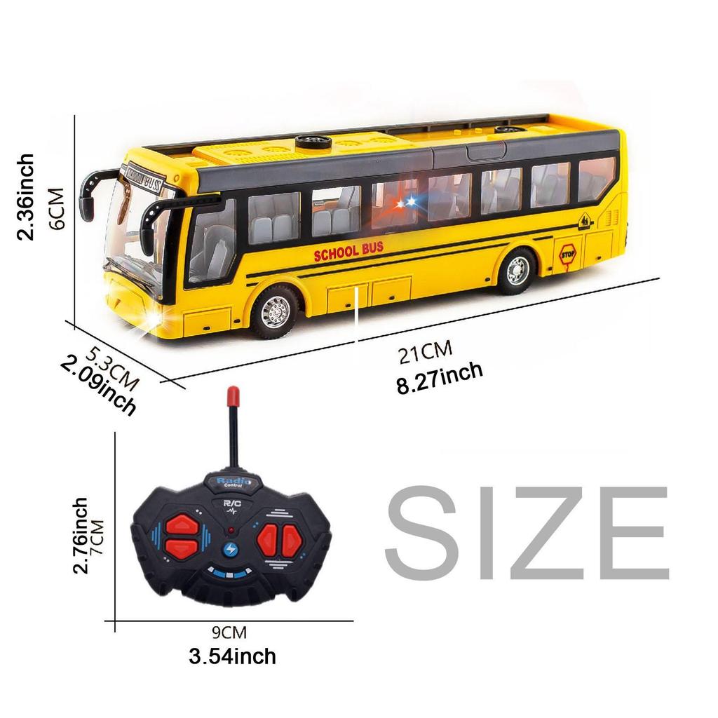 27MHz RC School Bus Model for Children with Functional Features