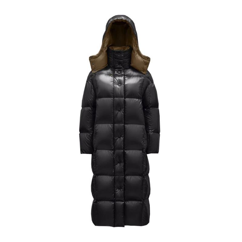 Black down jacket women's white duck down large size thickened women's down jacket