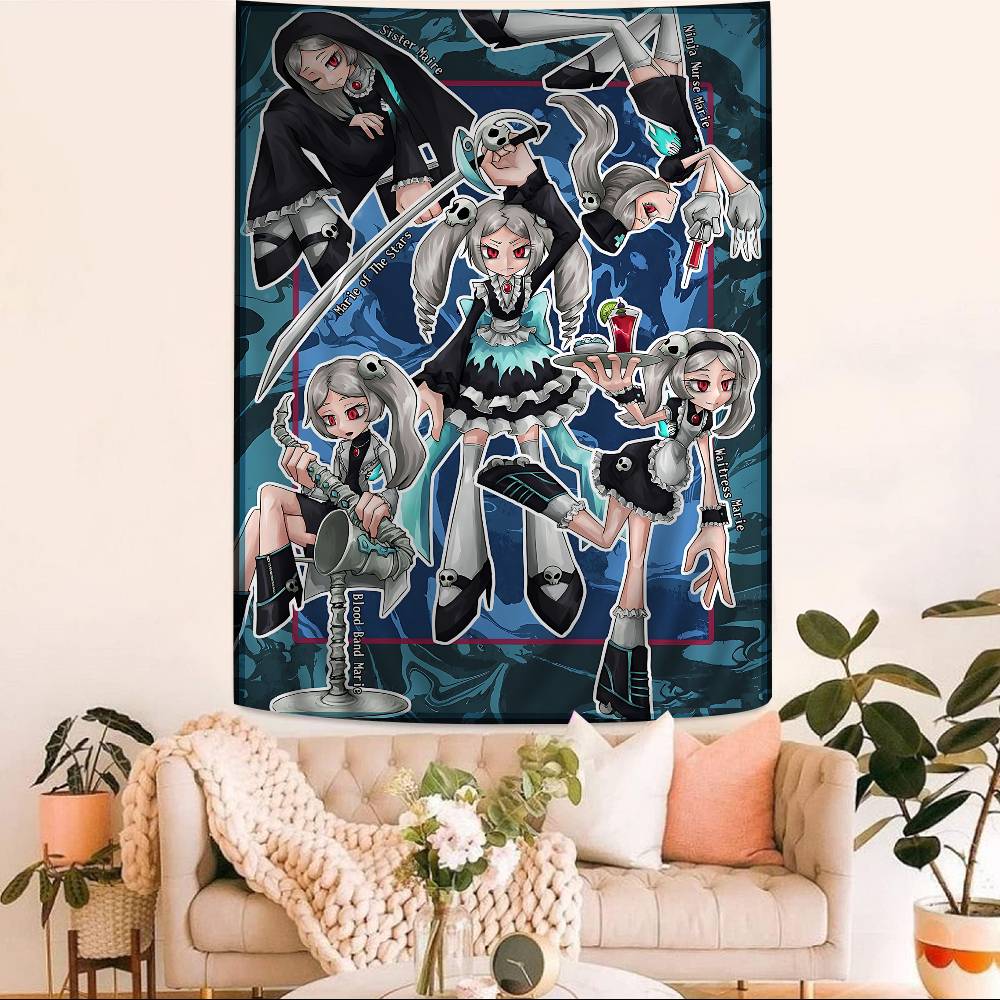 Game MMarie SkullGirls DIY Wall Tapestry for Living Room Home Dorm Decor Wall Art Decor