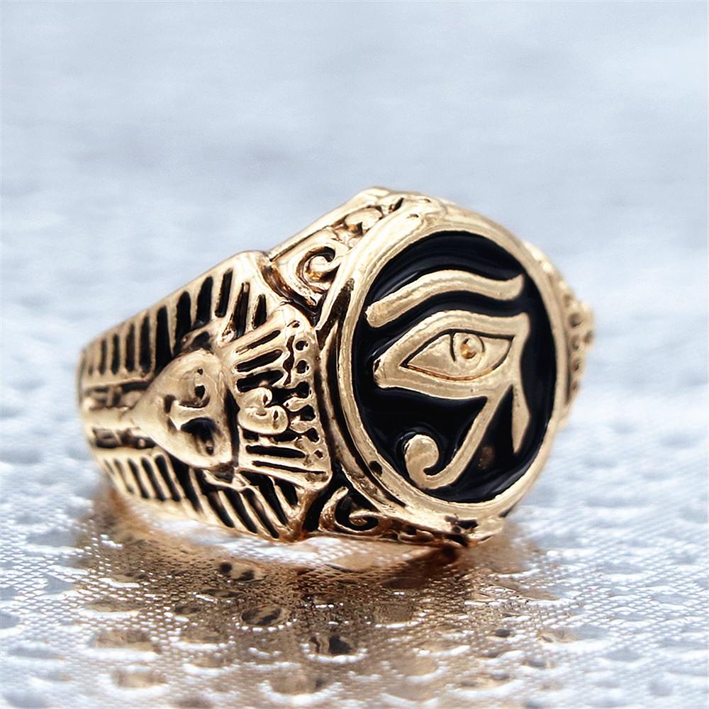 Egyptian Pharaoh's Eye of Horus Ring Men's Domineering Ring