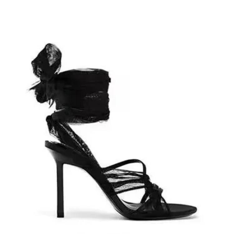 

Женские босоножки с открытым носком и перекрещивающимися ремешками на щиколотке, женские туфли на шпильках, высокие каблуки, для банкета, вечеринки, в стиле бохо, для отдыха, летние туфли с бантом 39