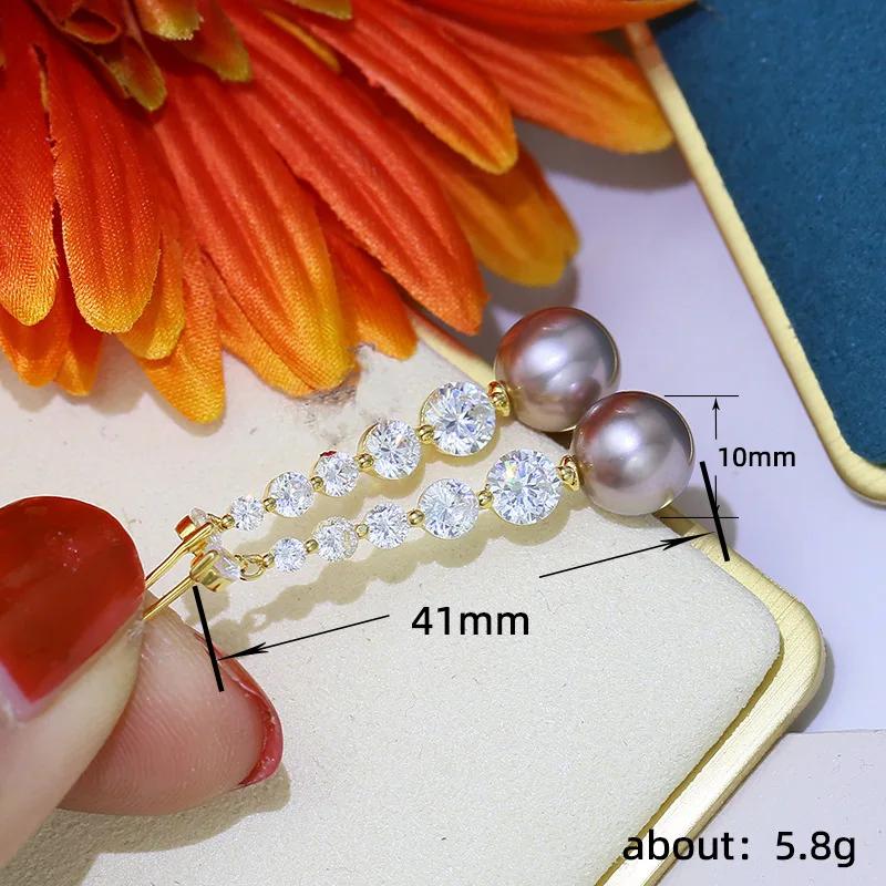Orecchini Pendenti Goccia d'Acqua Scintillante Perla per Donna Colore Oro Accessori per Orecchie da Donna Fidanzamento Matrimonio Tendenza