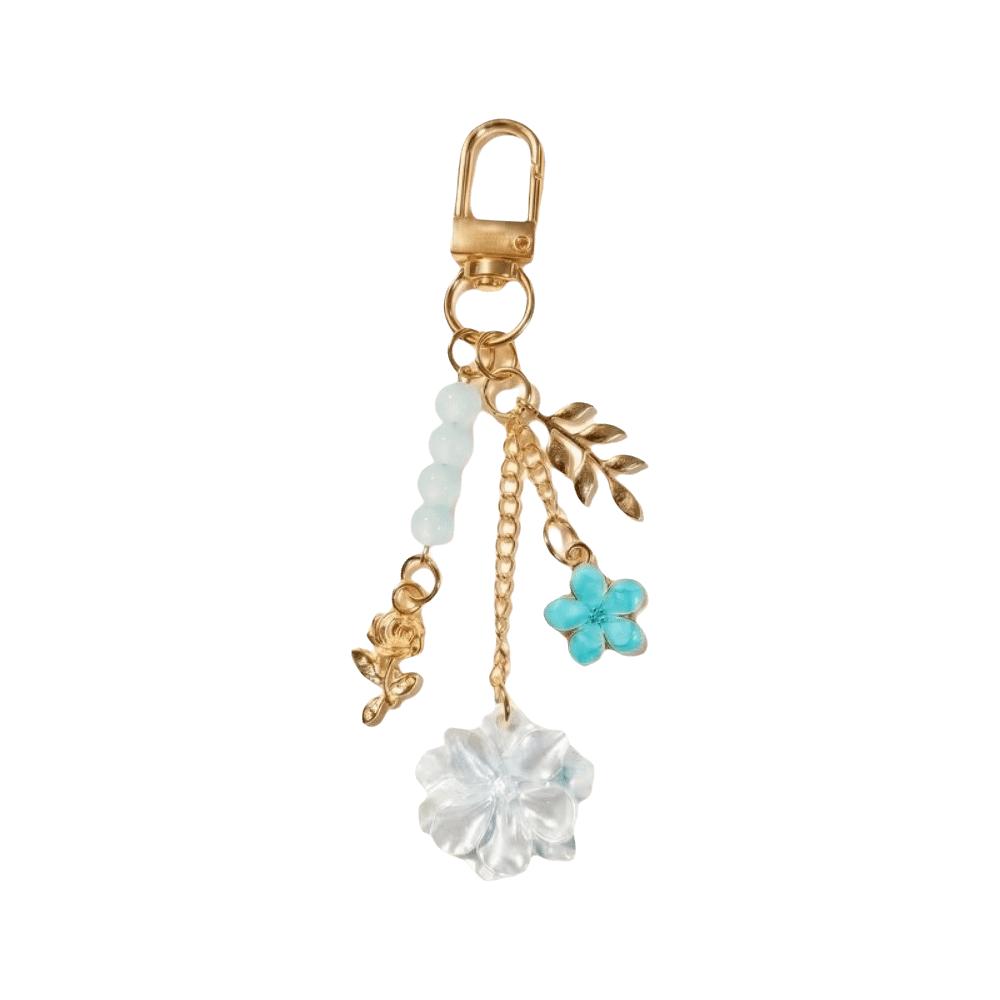 Metal Flower Keychain Beaded Sakura Key Chain Ornaments Cherry Blossom Pendant Bag Key Decor