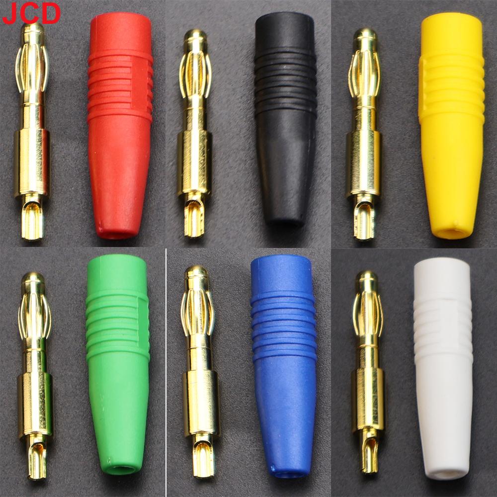 JCD 4pcs New  4mm Plugs Gold Plated Musical Speaker Cable Wire Pin Banana Plug Connectors
