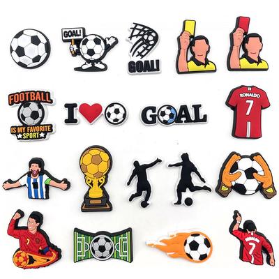 Ciondoli e fibbie rimovibili a tema calcio per zoccoli