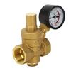DN20 Brass Adjustable Water Pressure Regulator Reducer with Gauge Meter