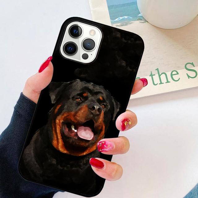Cool Rottweiler Dog Soft TPU Phone Case Cover For iPhone 17 Air 16 15 14 Plus Apple 16 11 12 13 Pro Ma Coque