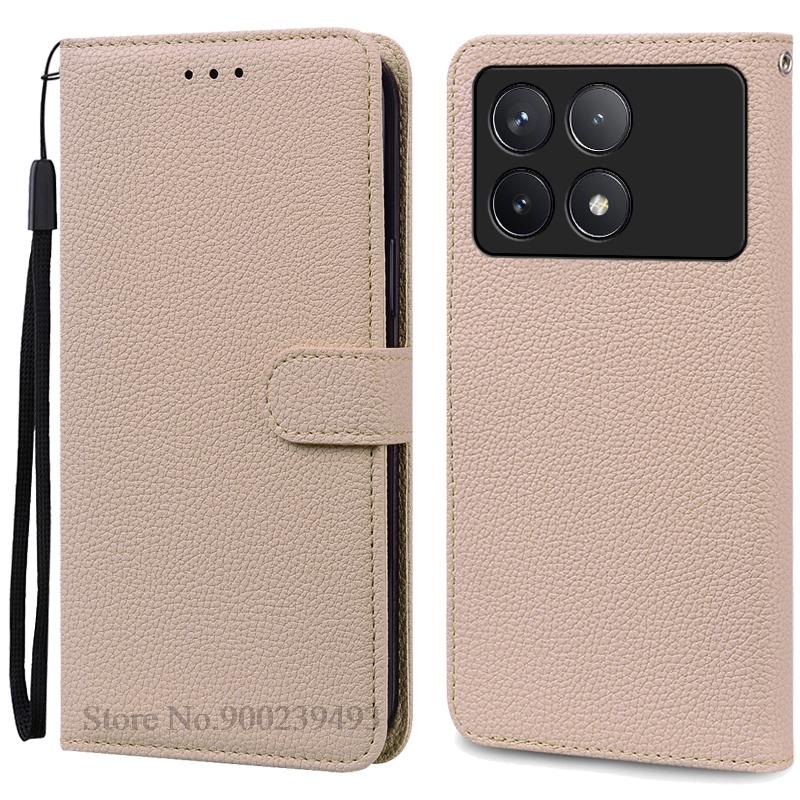 Pouzdro F6 Pro pro POCO F6 Pro Pouzdro Silikonová peněženka Kožené vyklápěcí pouzdro pro Xiaomi Poco F6 Pro 5G Pouzdro Knižní obal Fundas