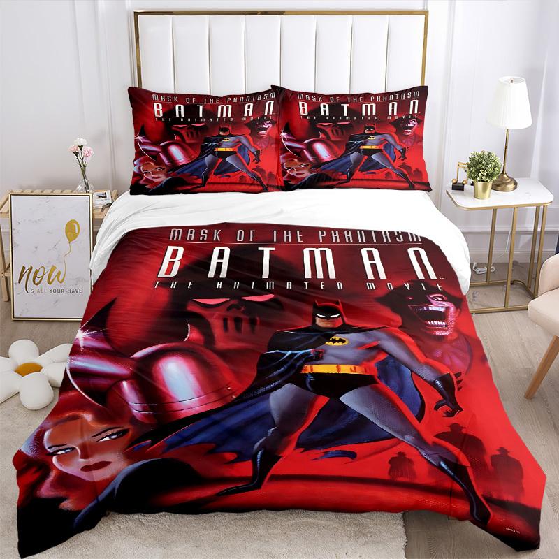 3pcs Batman Duvet Cover Set (1 Duvet Cover + 2 Pillowcases, No Core) - Comfortable, And Breathable Bedroom Decoration Yy251104014
