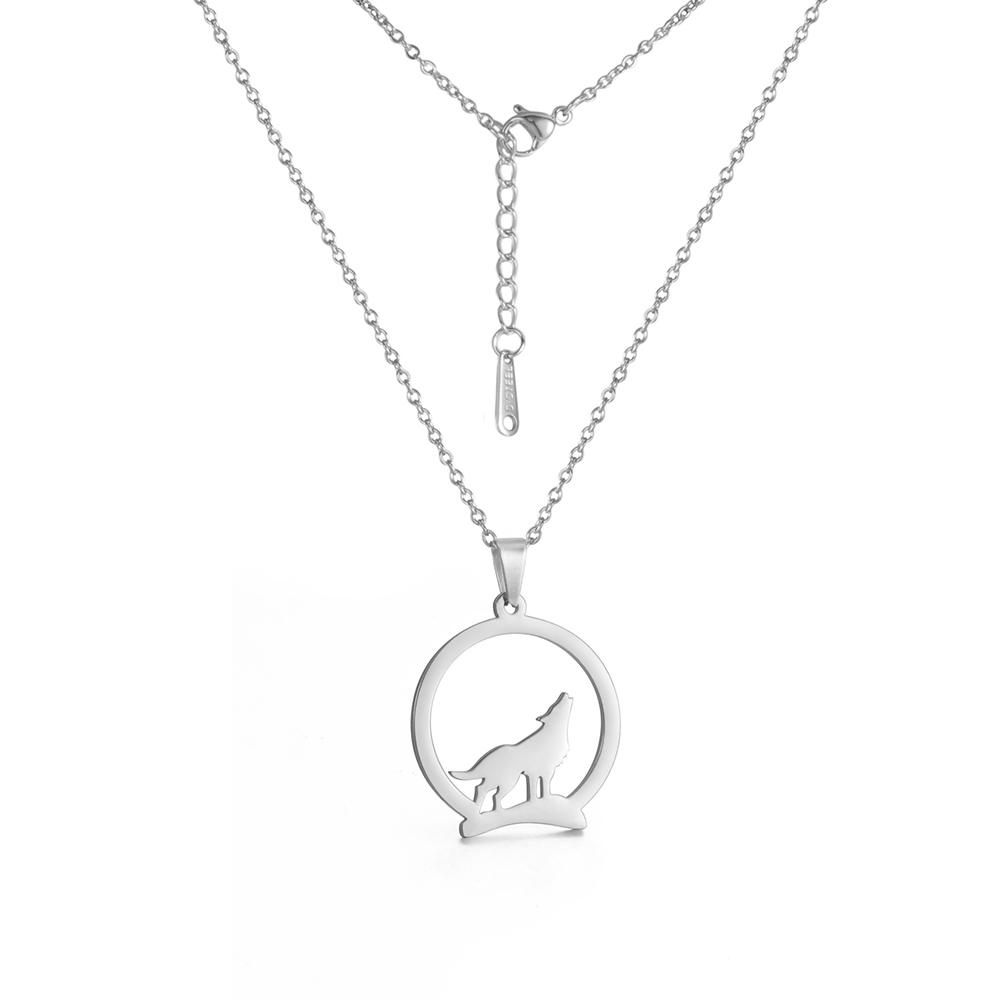 

Cazador Gold Color Hollow Wolf on the Hill Animal Pendant Necklaces for Women Men Stainless Steel Jewelry Chain on the Neck 2025 45-50 cm