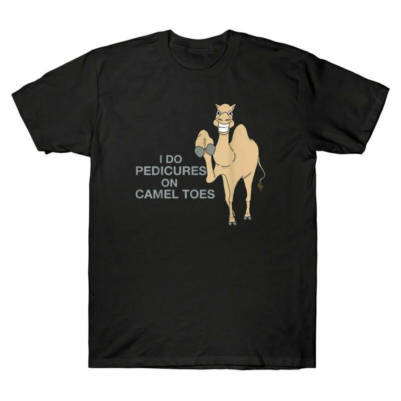I Do Pedicures on Camel Toes Vintage Retro BlackT-Shirt Funny Men s Cotton Tee Unisex T-Shirt S
