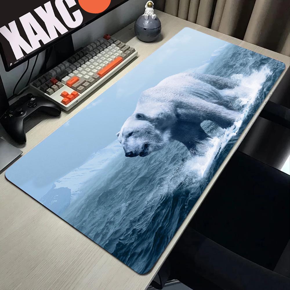 Polar Bear Mousepad Gamer Cool New 80x40cm Mouse Pad Large HD Pattern Notebook Accessories Laptop Padmouse Ergonomic Mat