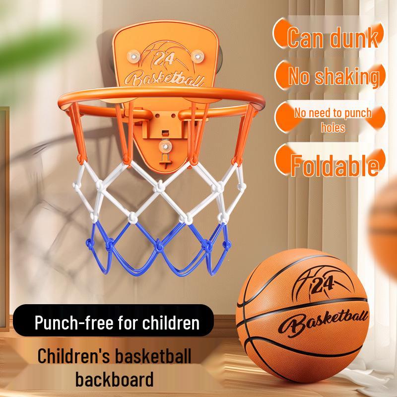 Children's Indoor Wall-Mounted Basketball Hoop Toy for Boys and Girls