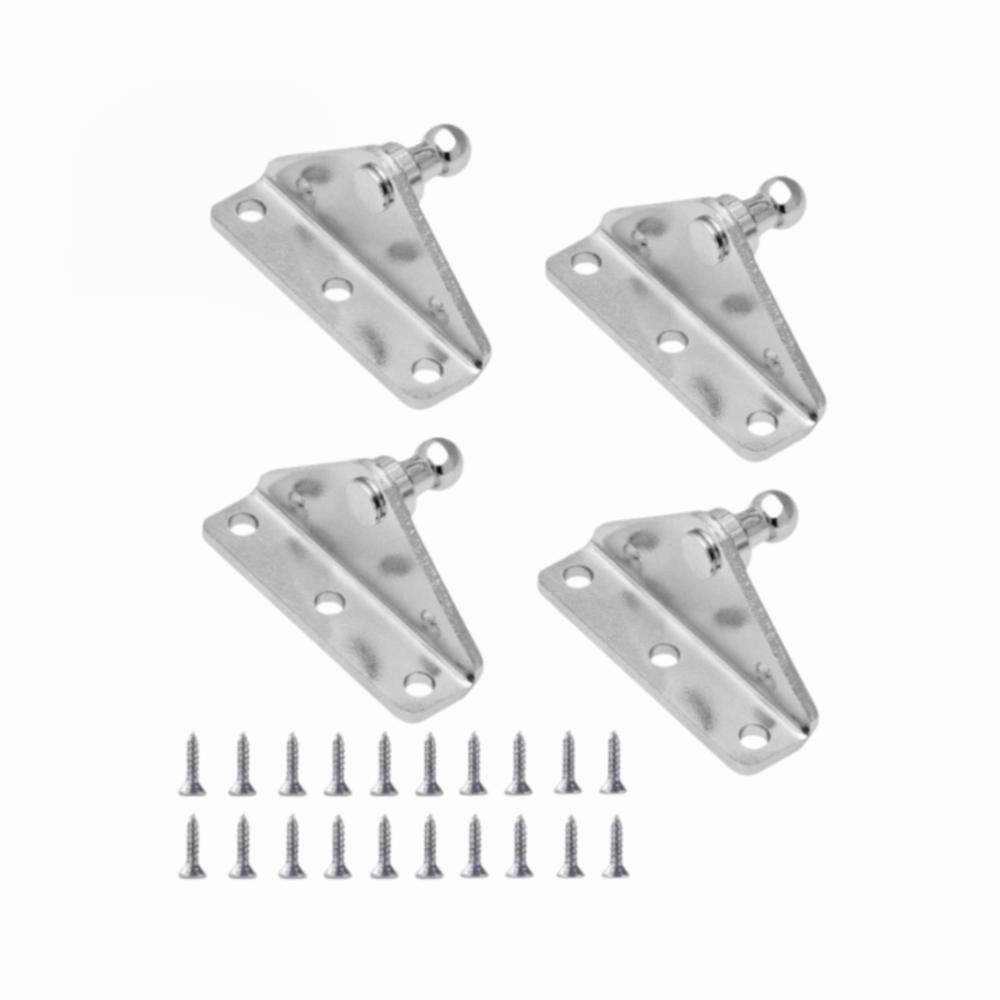 4pcs 10mm Ball Stud Ball Stud Brackets Zinc Plated Steel L-Type Brackets Gas Spring Struts