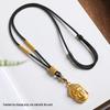 Hand-Woven Black Jadeite Gold Pendant Rope for Men & Women