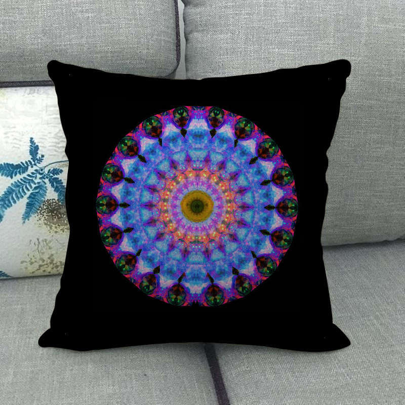 Bohemian Geometric Patterns Digital Printing Short Plush Pillow Covers For Car Sofa Office Cushion Cover Home Goods