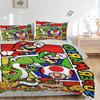 Custom Name Super Mario Characters Print 3Pcs Bedding Set Duvet Cover With 2 Bedro Pillowcase Home Birthday Gift