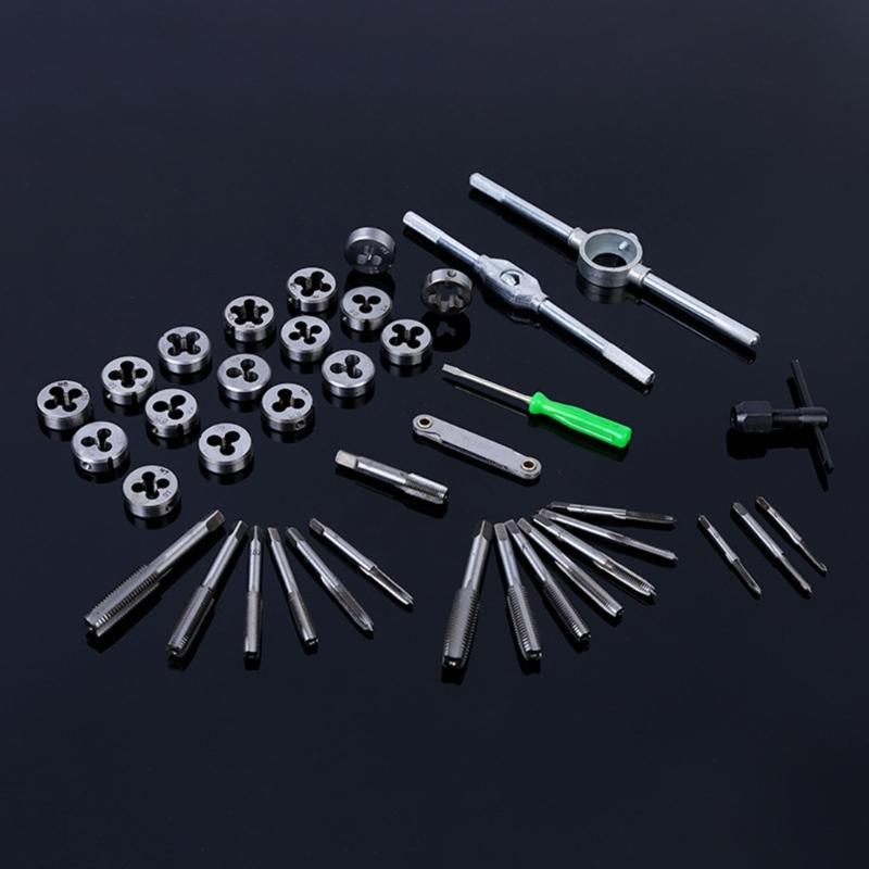 40pcs Practical Thread Cutting Tool Tap and Die Set Complete Threading Set With Carbon Steel Tool For Stable Use