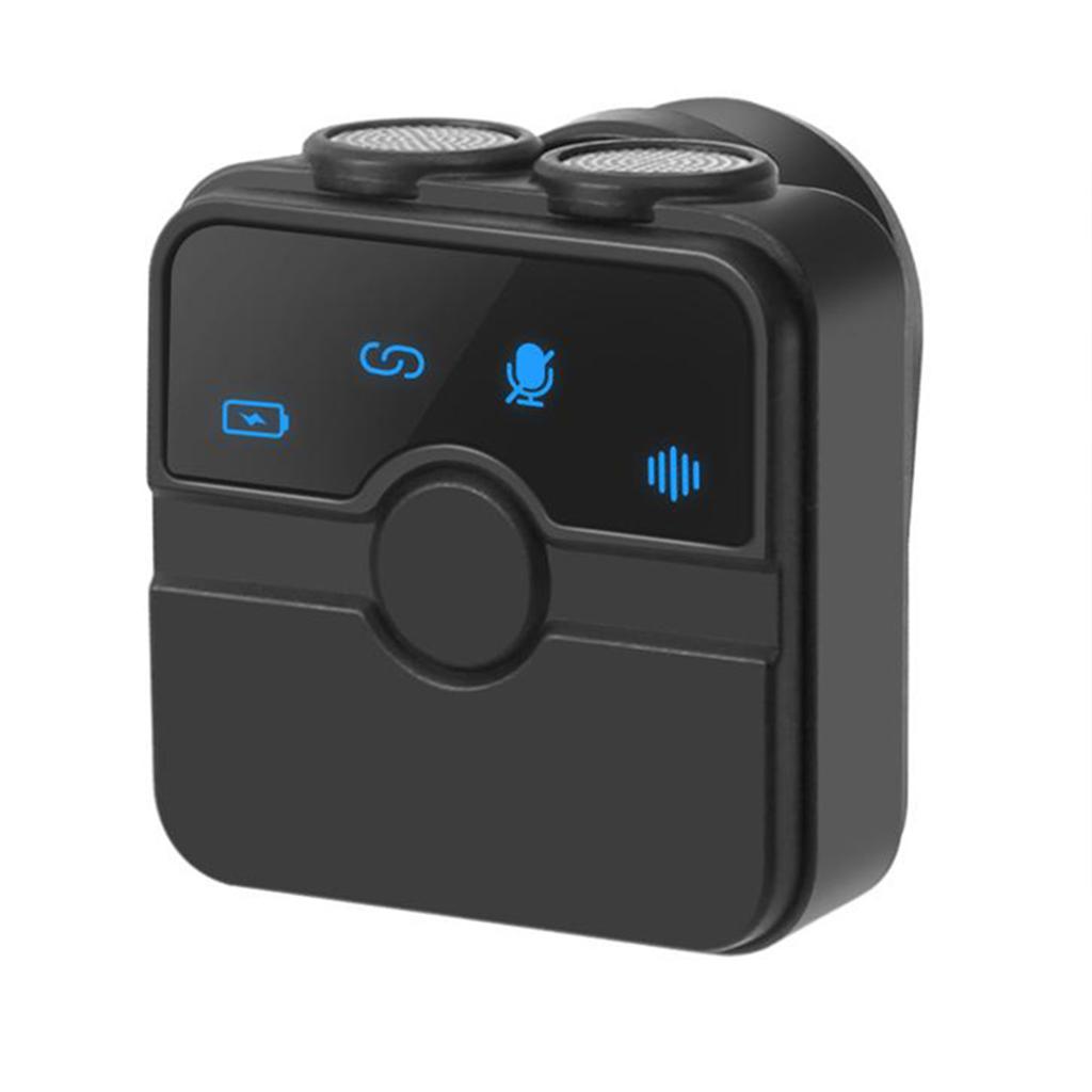 Wireless Lavalier Microphone with 2 Microphone Magnetic Or Clip on Mics Plug and Play Lightweight Digital Display