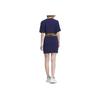 adidas Originals Letter V-Neck Short Dress Women Dress Blue IU4772