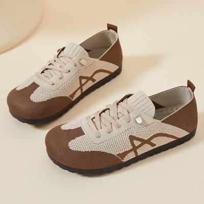 Shoes Women's Summer New Retro German Training Shoes Breathable One-pedal Casual Shoes Color Matching Lace-up Versatile Women's Sports Shoes