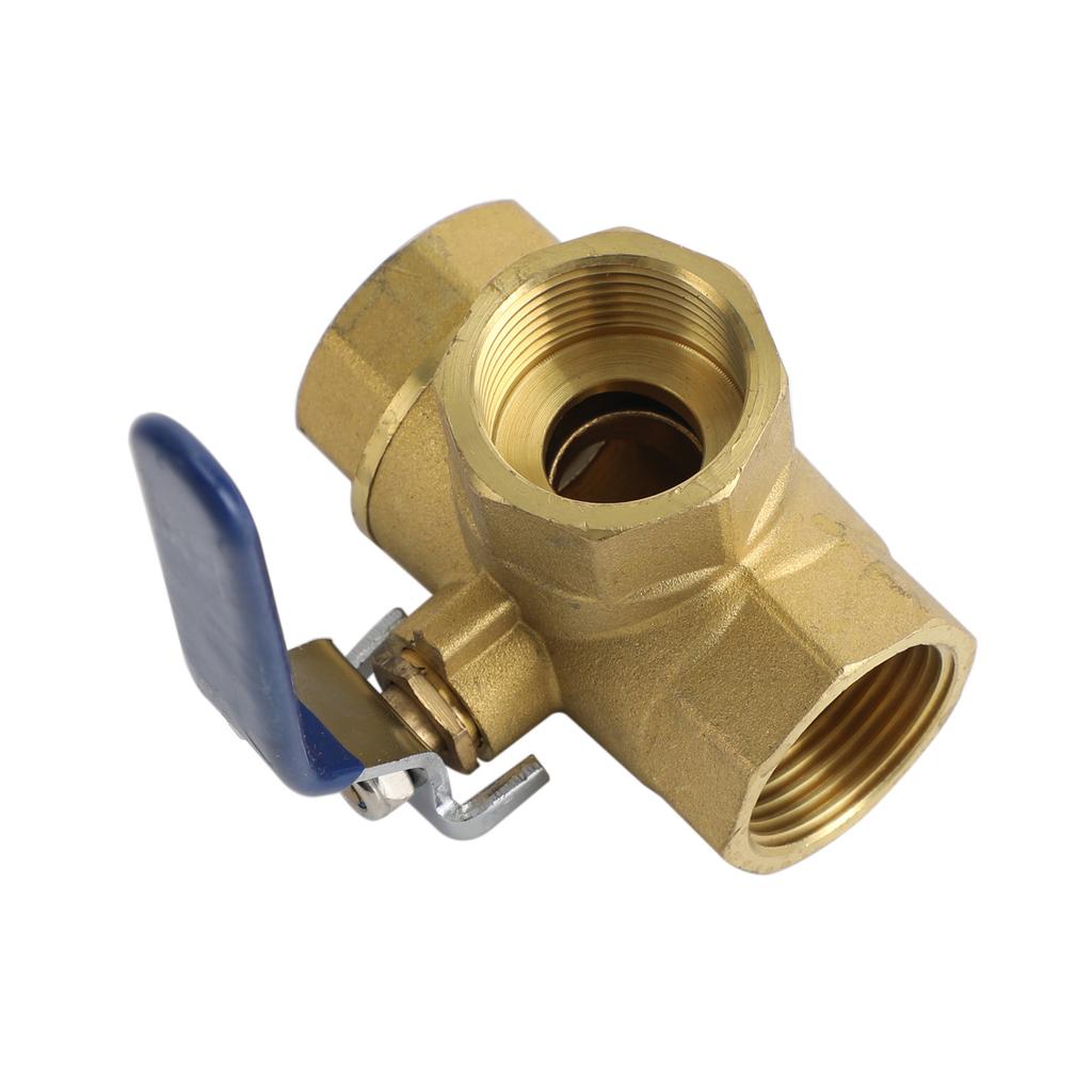 G1" 3 Way Ball Valve Three T Port Brass Female Type For Water Oil And Gas