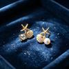 Unique Starfish Shell Imitation Pearl Earrings for Women, Everyday Design Exquisite Simple Sweet Versatile Earrings