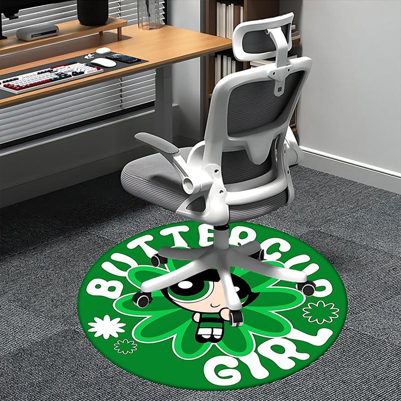 

Buttercup Girl,Powerpuff Girls Chair mat Round Rug Office carpet, Non slip, Suitable for Living Rooms, Bedrooms,Decor1205776a 80cm by 80cm