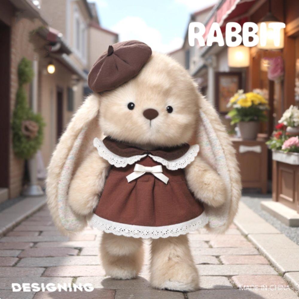 Stuffed Animal Bunny Plush Toy Sleeping Pillow Stuffed Rabbit Walnut Rabbit Doll Animal Lovers