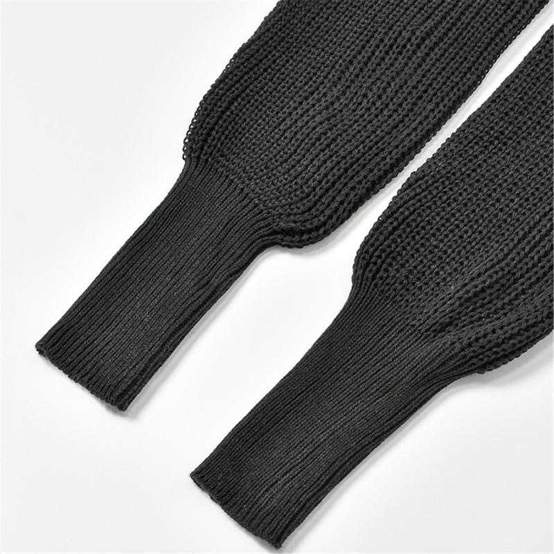 Womens Crossed Back Knitted Cover Up Scarf with Sleeves Sweater Shawl Wrap Shrug Layering Solution For Chilly Environment